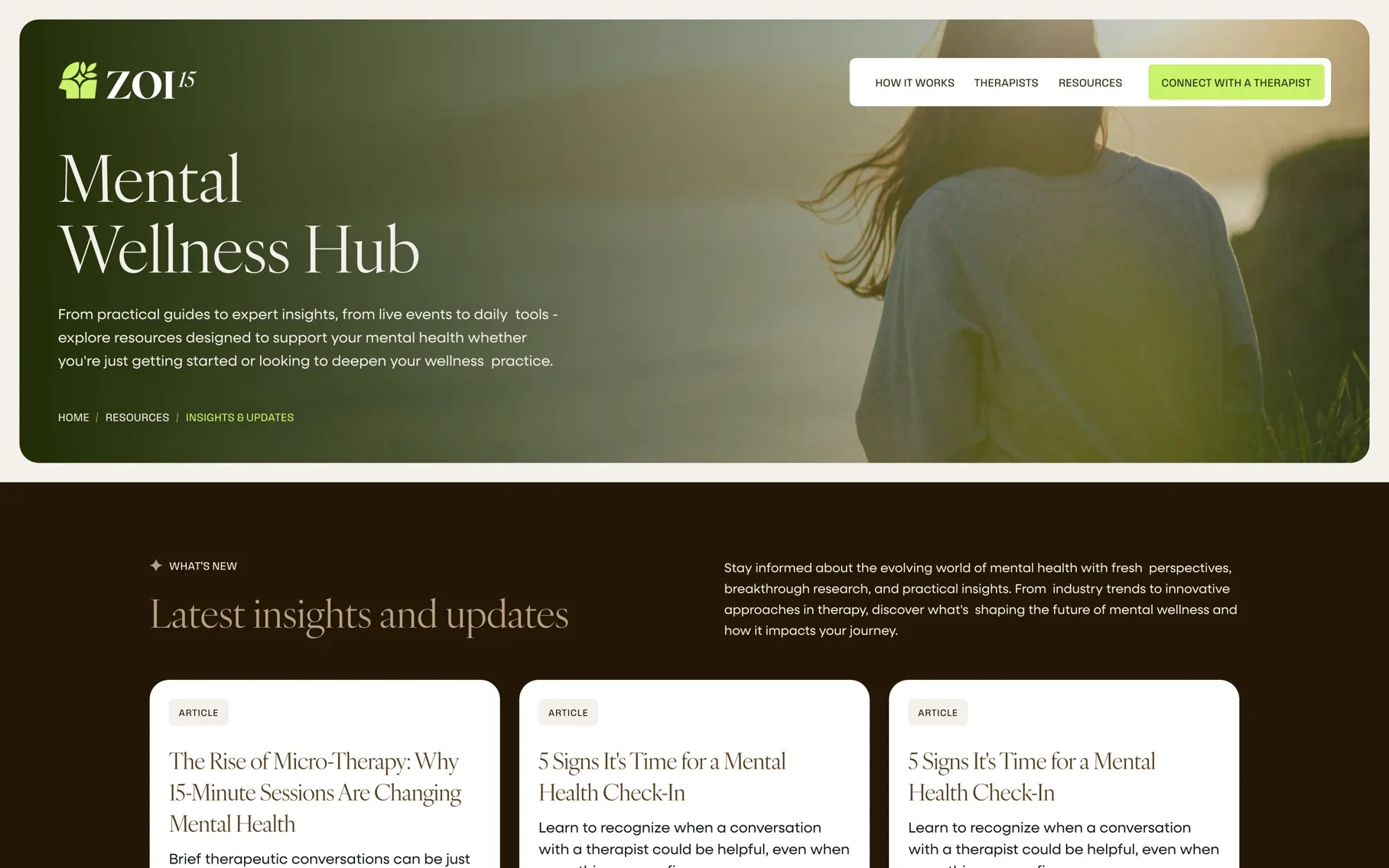 Mental wellness hub