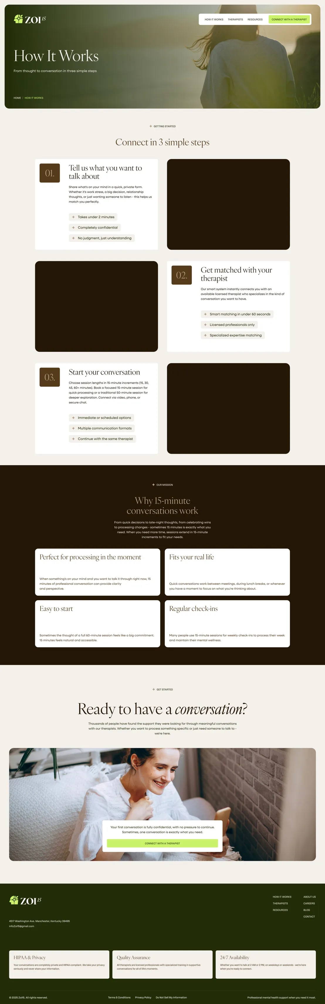 How it works page
